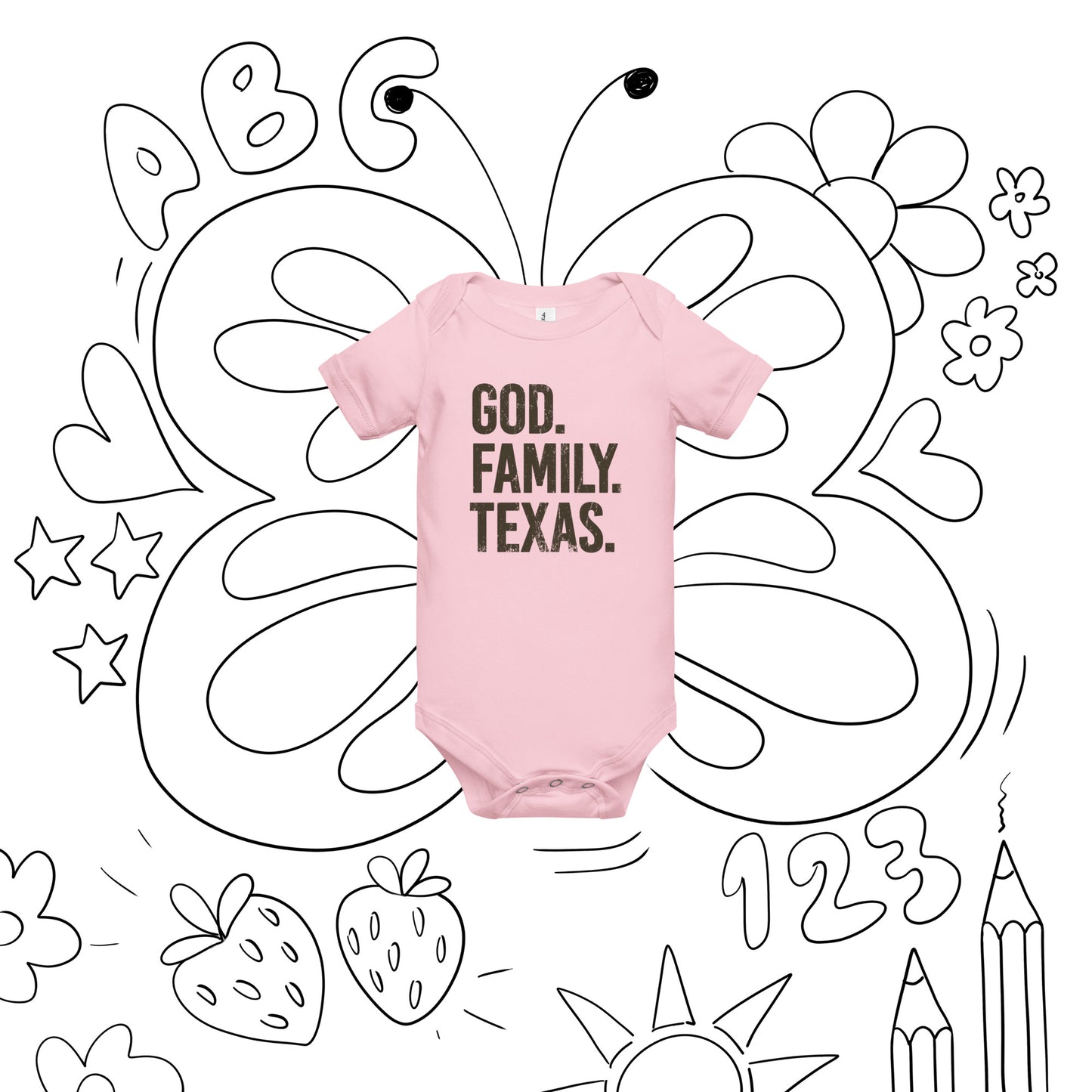 Baby Short Sleeve Onesie - Pink