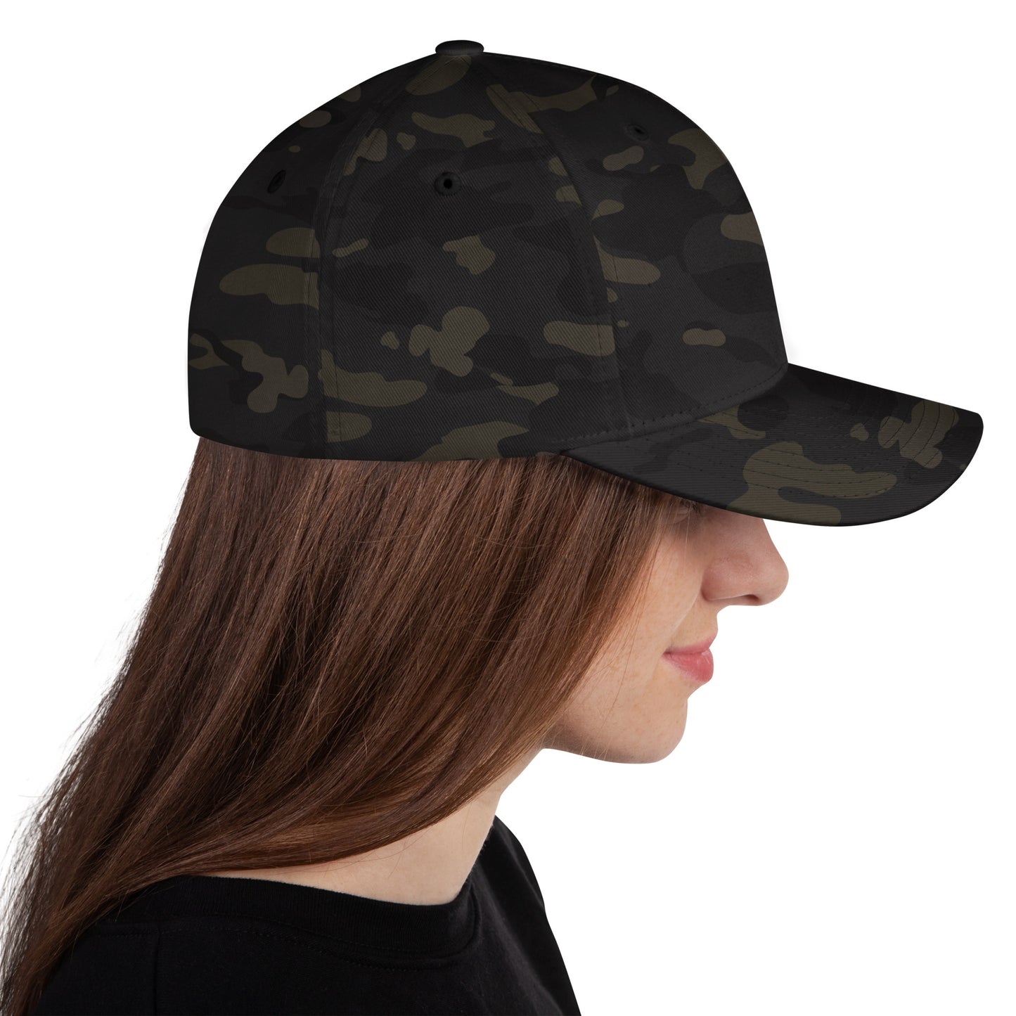 God. Family. Texas. Structured Twill Cap - Dark Green Camo