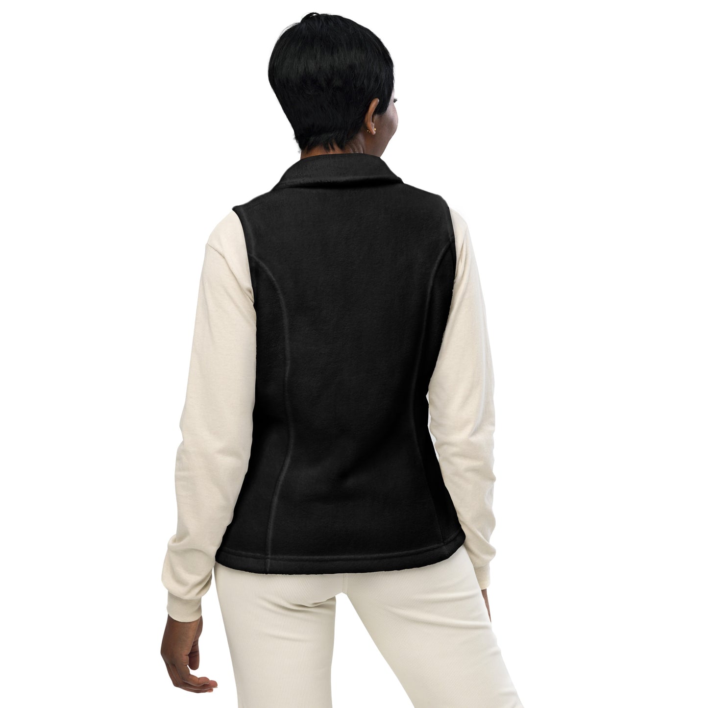 God. Family. Texas. Women’s Columbia Fleece Vest - Black