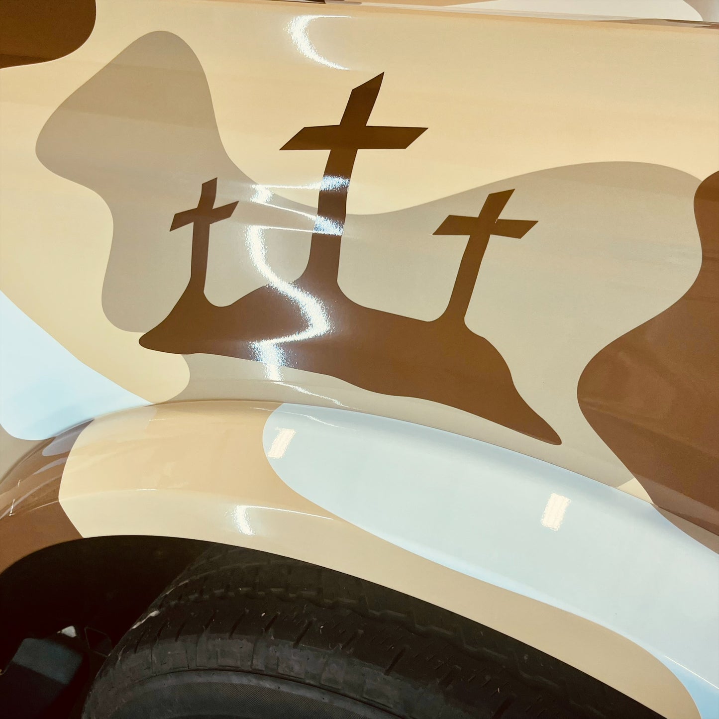 God. Family. Texas. Custom Camo Vehicle Wrap