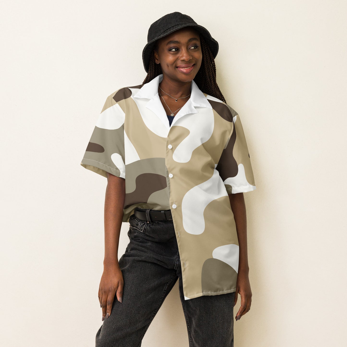 3 Crosses Camo Button-up Shirt - Women