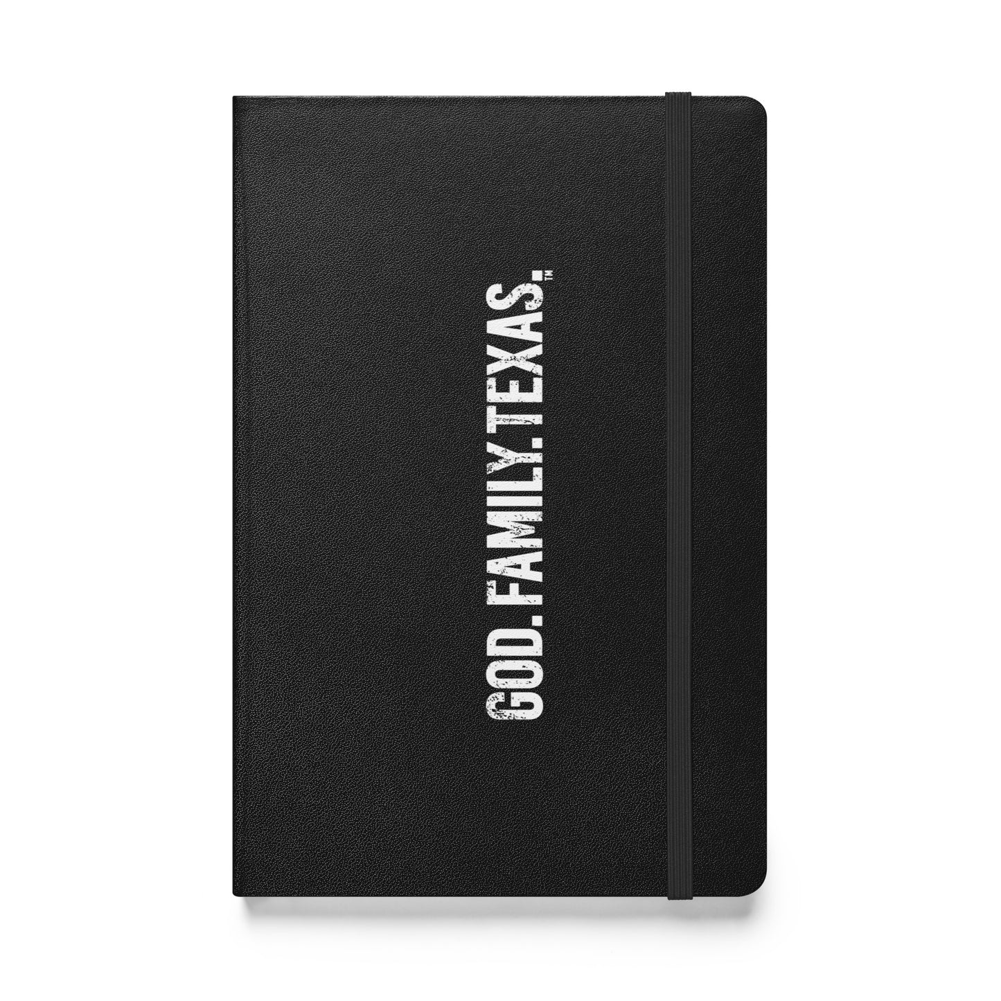 God Family Texas Hardcover Bound Notebook - Black