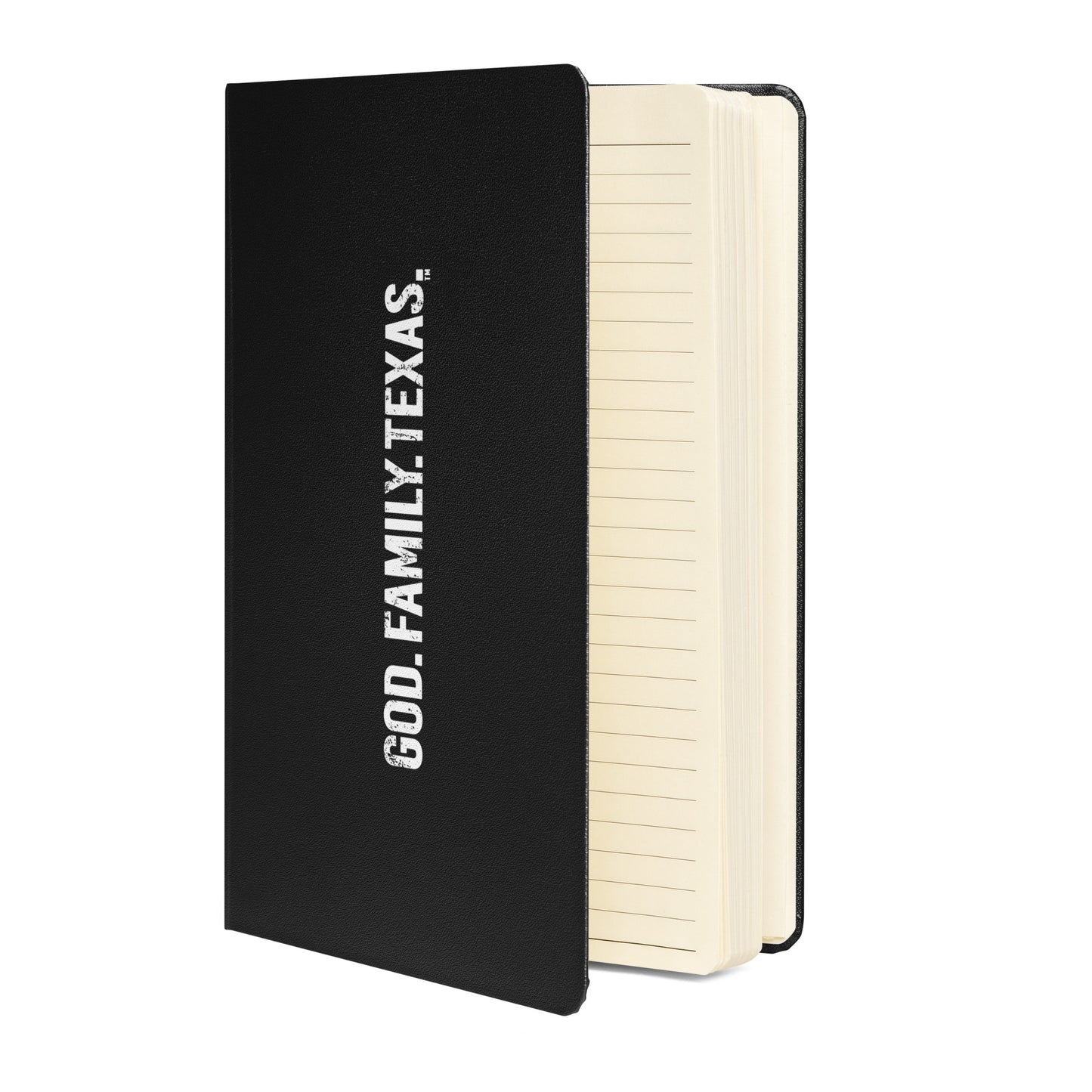 God Family Texas Hardcover Bound Notebook - Black