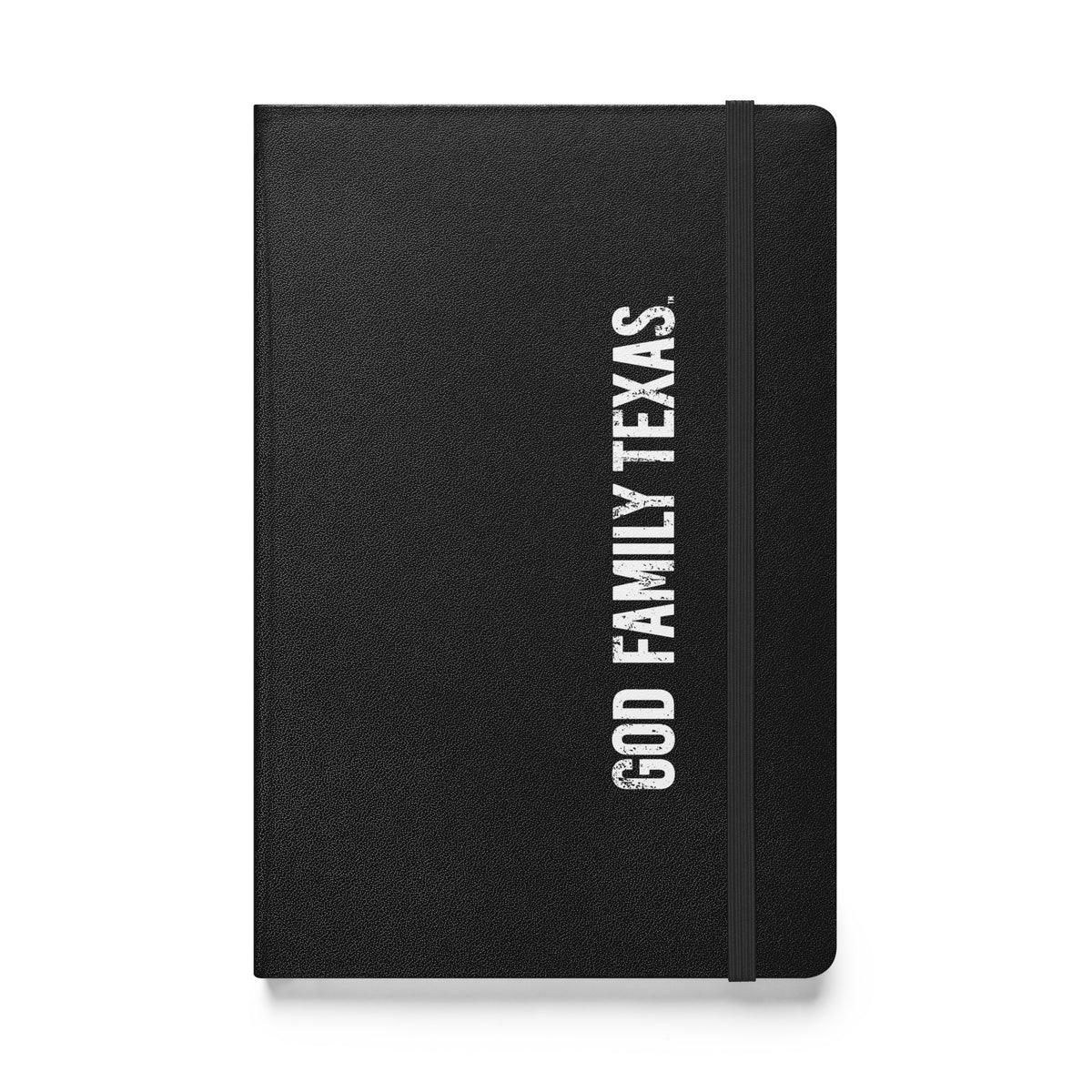 God Family Texas Hardcover Bound Notebook - Black