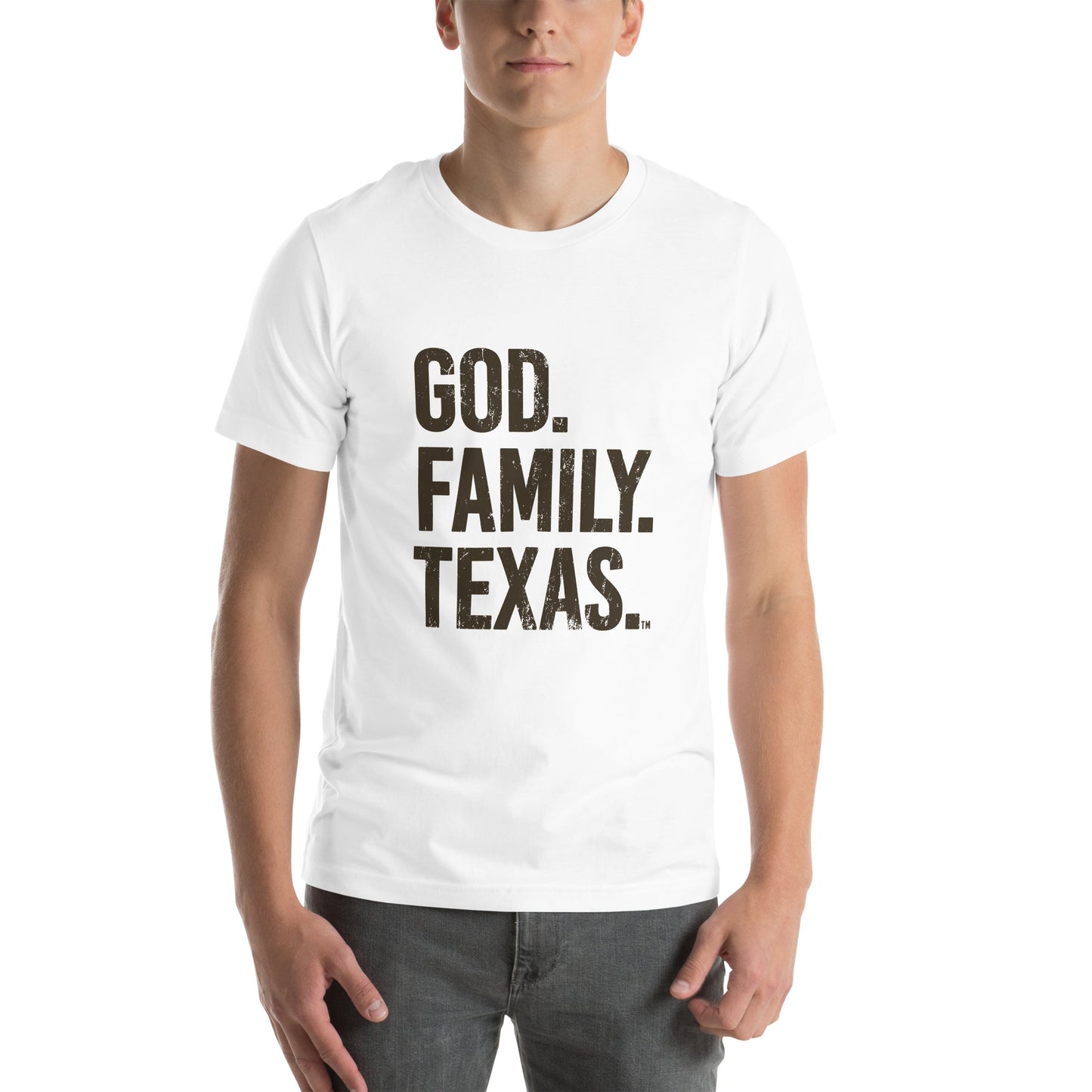 God. Family. Texas. Short Sleeve T-Shirt - Women's White