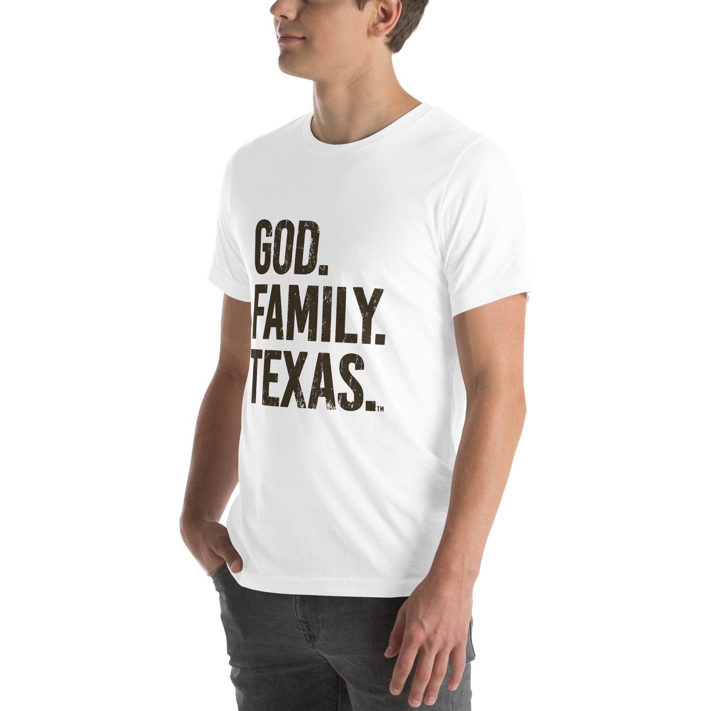 God. Family. Texas. Short Sleeve T-Shirt - Women's White