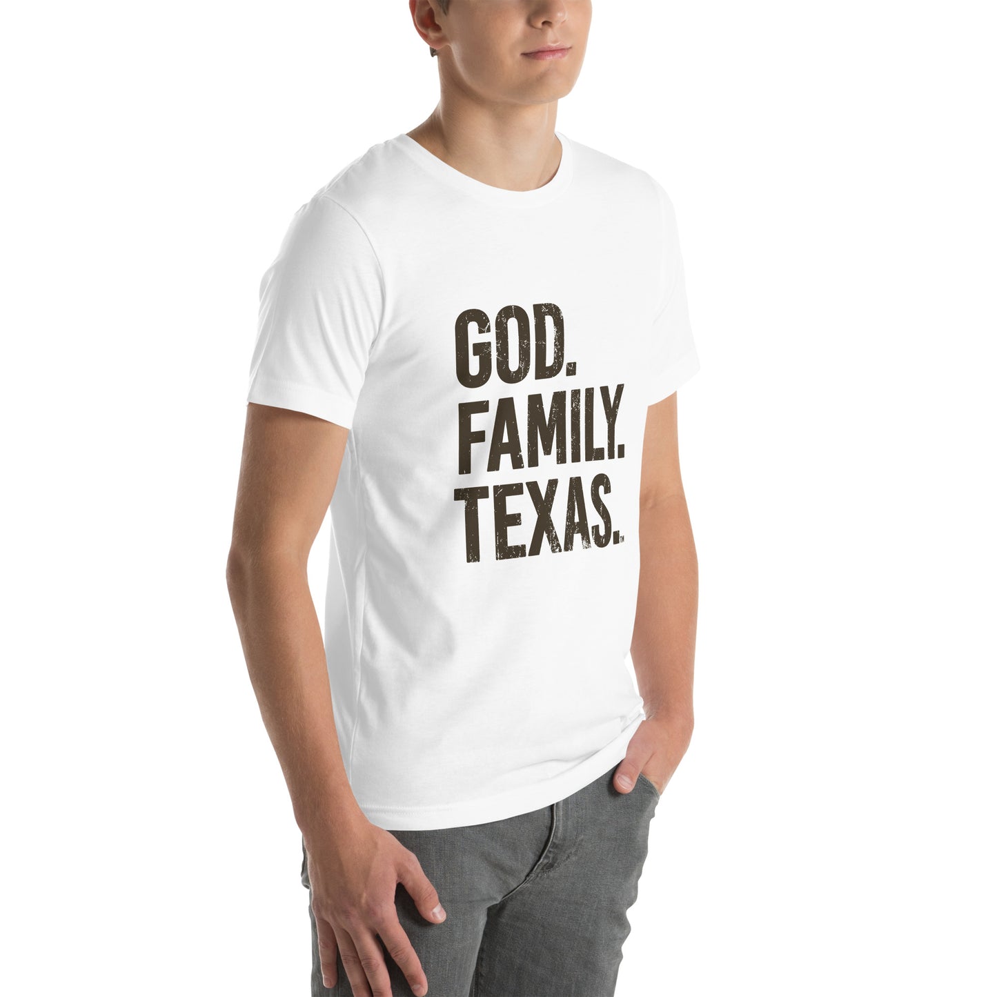 God. Family. Texas. Short Sleeve T-Shirt - Women's White