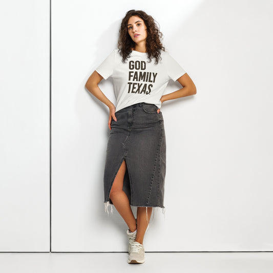 God Family Texas Short Sleeve T-Shirt - Women's White